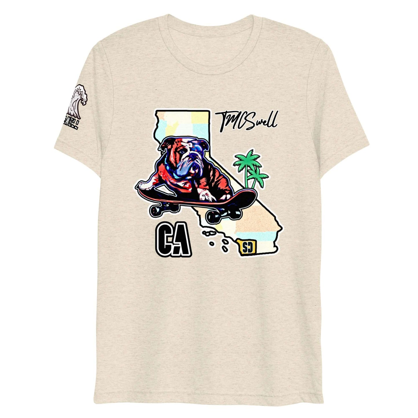 Bulldog Skater Tri-Blend T