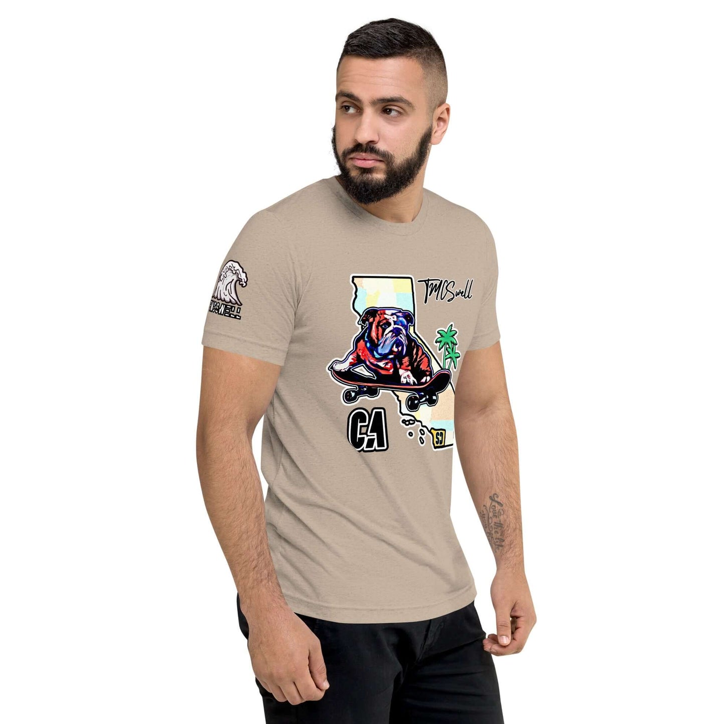 Bulldog Skater Tri-Blend T